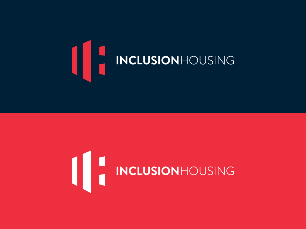 Inclusion housing new brand symbol, word mark and corporate logo